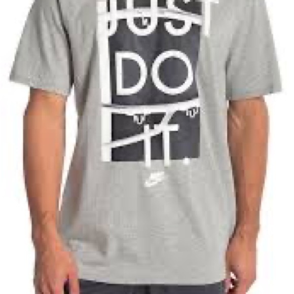 Nike Gray Just Do It Men's Shirt - Picture 2 of 7